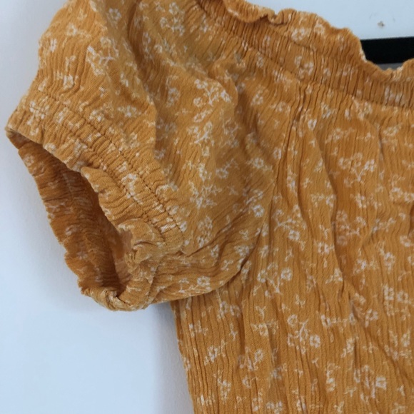 yellow off the shoulder top - Picture 3 of 4